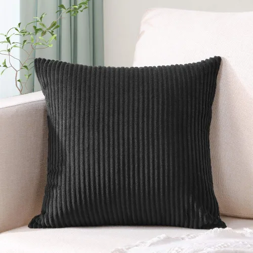 Miniatura 20 de Artscope Fundas de Almohada de Pana a Rayas Acogedoras Súper Suaves Decorativas Oblongas Fundas de Almohada Decorativa Funda de Cojín para Sofá