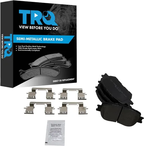 Miniatura 137 de TRQ Pastillas de freno delanteras semi metálicas compatibles con Ford Expedition 2018-2021 F-150 2018-2020 Lincoln Navigator 2018-2022