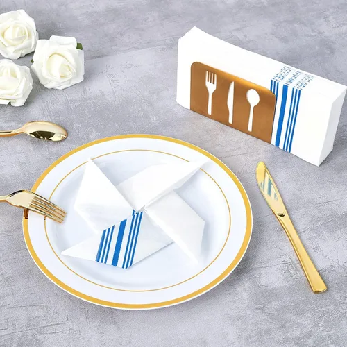 Miniatura 4 de Vplus Paquete de 300 toallas desechables para baño, servilletas decorativas de baño, suaves y absorbentes, toallas de mano de papel desechables