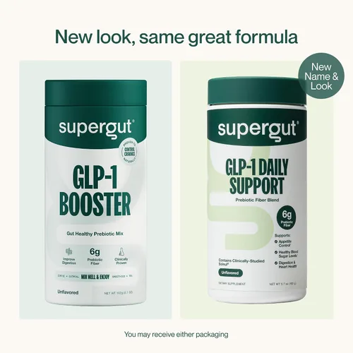 Miniatura 9 de Supergut GLP1 Daily Support - Suplemento en polvo de GLP-1 de alta fibra para mujeres y hombres, mezcla de bebida sin azúcar para la salud