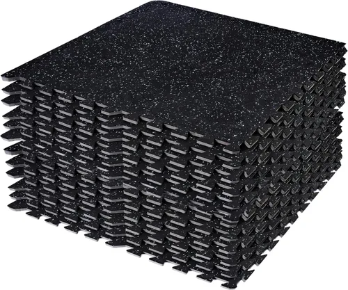 Miniatura 10 de Tapete Sivan Health and Fitness® de goma de alta densidad en forma de puzle para hacer ejercicio - Mosaico que encaja para gimnasia - 2,2 m2 Azul