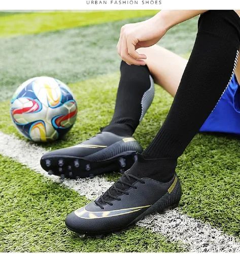 Miniatura 5 de World Student Games - Zapatos de entrenamiento de fútbol profesional con tacos altos transpirables para deportes al aire libre TFAG