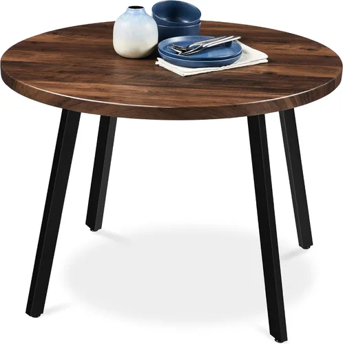 Miniatura 9 de Best Choice Products Mesa de comedor redonda de mediados de siglo moderna de 35.5 pulgadas, comedor que ahorra espacio para el hogar, cocina, Negro