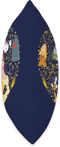 Miniatura 2 de Disney Princess Belle - Almohada de corazón encantado, 16 x 16 pulgadas, multicolor