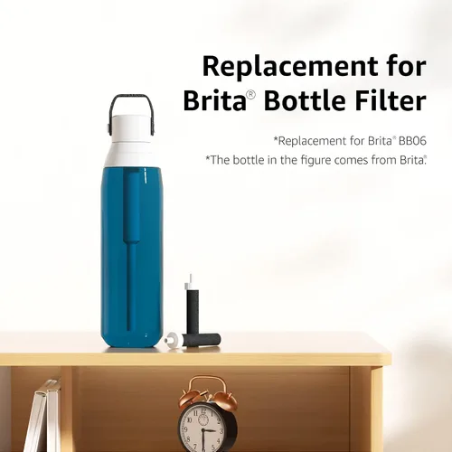 Miniatura 2 de AQUA CREST Filtro para botella de agua, repuesto para Brita BB06, Brita Hard Sided, acero inoxidable y filtro de botella de plástico, 6