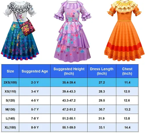 Miniatura 5 de Ubeufun Vestidos de película de dibujos animados para niñas, trajes de verano mágicos para fiesta