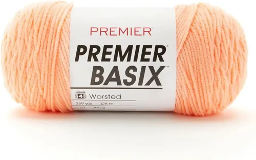 Miniatura 53 de Premier Yarns Basix, hilo de estambre sólido, hecho de acrílico, hilo ideal para ganchillo y tejer, Pecan, 359 yardas 1115-35 Pecan