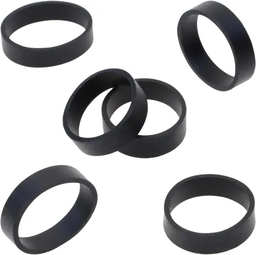 Miniatura 6 de ONLYKXY 100 bridas de silicona blanca – 0.62 pulgadas de diámetro bandas elásticas planas – anillos de goma reutilizables para la escuela, el hogar