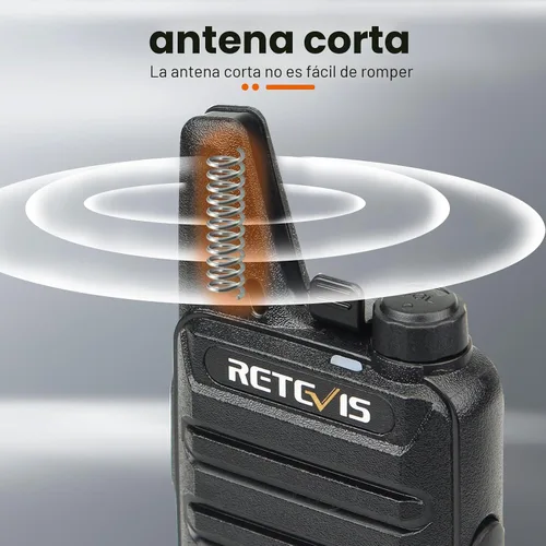 Miniatura 6 de Retevis Radio bidireccional RT22 recargable de largo alcance, radio portátil de 2 vías, carga USB-C, walkie talkies manos libres para adultos
