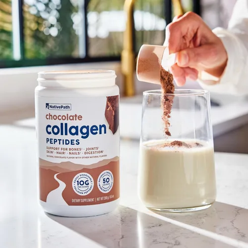Miniatura 7 de NativePath Péptidos de colágeno - Colágeno hidrolizado tipo 1 y 3. Proteína en polvo keto y paleo alimentada con pasto para cabello, piel, uñas