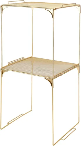 Miniatura 12 de Estante organizador de casillero apilable extra para casillero escolar, organizador de armario de almacenamiento, accesorios adecuados para la Negro