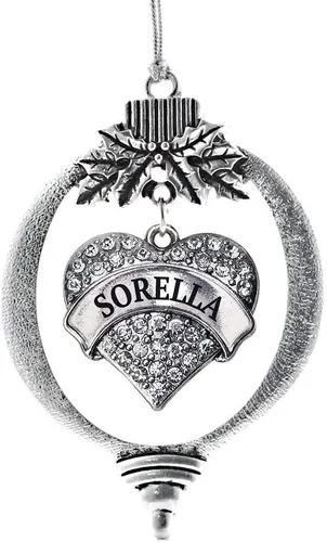 Miniatura 49 de Inspired Silver Adornos festivos de dije de corazón pave de plata con circonitas cúbicas