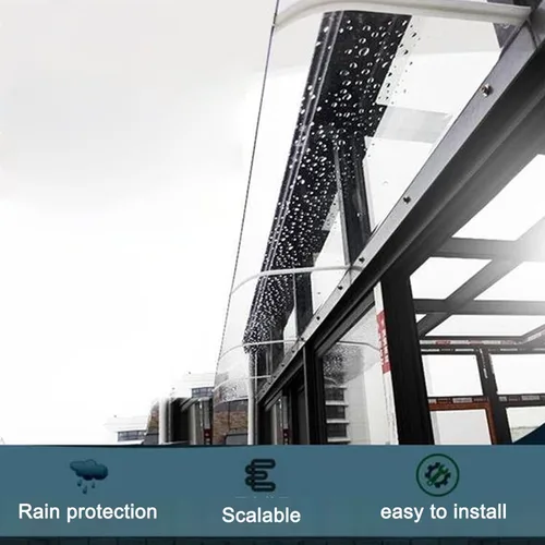 Miniatura 8 de Toldo moderno para puerta de ventana, toldo duradero, toldo para frente de casa, refugio de lluvia para techos, toldo de puerta, resistente al agua