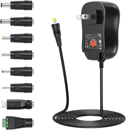 Belker 30W Universal 3V 4.5V 5V 6V 7.5V 9V 12V AC DC Adaptador Fuente de alimentación para tira de luz LED Router Altavoz Teléfono inteligente