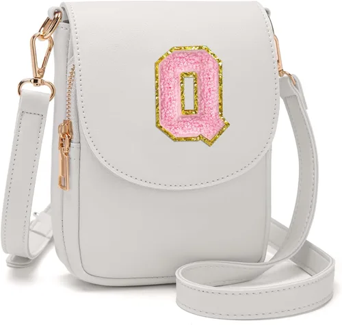 Miniatura 70 de Viverte Bolso Cruzado para Niñas Adolescentes Pequeñas, Bolso Inicial para Celular, Pequeña Cartera para Niños Pequeños, Bolso de Cuero con Tres