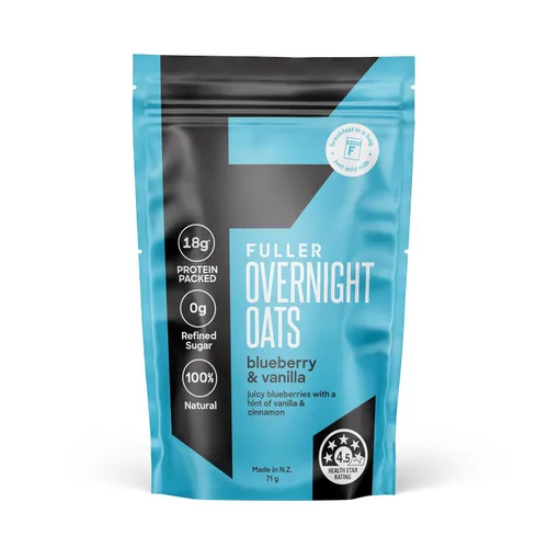 Miniatura 2 de Deliciosa avena nocturna con alto contenido de proteínas y arándanos y vainilla, FULLER diseñado por nutricionistas para más tiempo con bajo