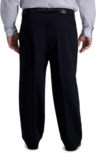 Miniatura 3 de Haggar - Pantalón informal con cintura expandible y plisado por delante, ajuste clásico, pantalón caqui, no necesita planchado