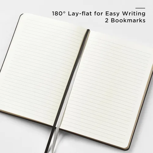Miniatura 4 de &And Per Se Juego de diario y bolígrafo forrados (3 paquetes), cuaderno de tapa dura de cuero A5 con bolígrafo y juego de papelería, 160 páginas