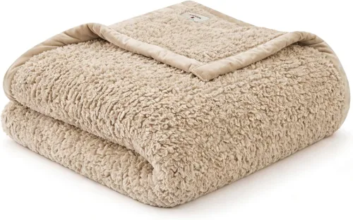 Miniatura 20 de Woolrich Burlington Manta Bereber súper suave, cobertura acogedora y ligera con ribete de terciopelo lujoso, colcha moderna y elegante para todas