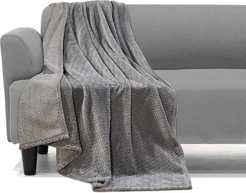 Miniatura 14 de Elegant Comfort Manta ligera estampada para todas las estaciones, ultra suave, acogedora y afelpada, manta decorativa, perfecta para descansar, 50 x