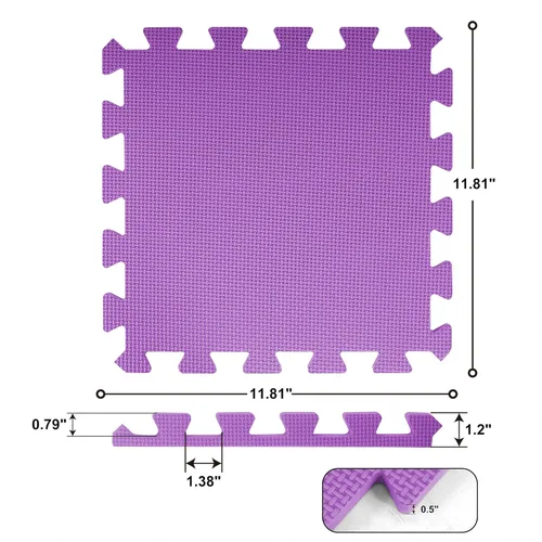 Miniatura 7 de BalanceFrom Foam Floor Tiles for Kids - Non-Toxic Comfortable Baby Play Mat and Interlocking Foam Tiles for Crawling & Development, Soft Play Mat
