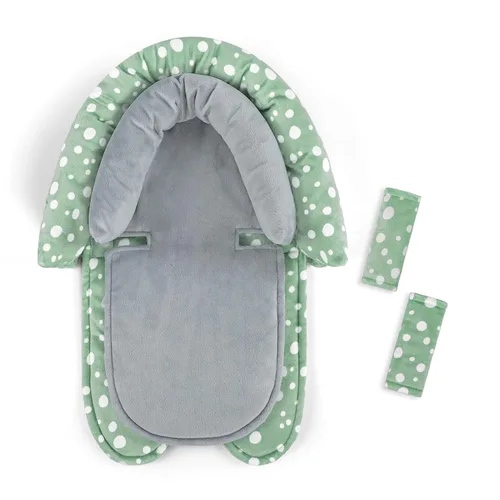 Miniatura 16 de GFU Apoyo para la cabeza del asiento de coche para recién nacido, 2 en 1 Apoyo para la cabeza y el cuerpo del asiento de coche para bebé