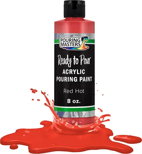 Miniatura 47 de POURING MASTERS Pintura Acrílica Roja Carmesí Lista para Verter - Premium de 8 Onzas Premezclada a Base de Agua - para Lienzo, Madera, Papel, Rojo
