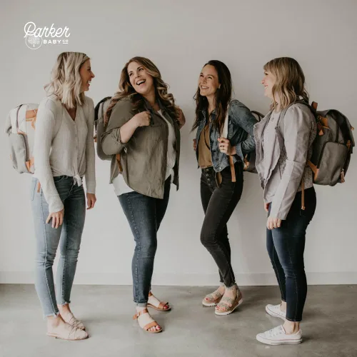 Miniatura 6 de Parker Baby Co. Mochila para pañales - Bolsa de pañales grande con bolsillos aislados, correas para cochecito y cambiador - Bolsa Birch - Gris
