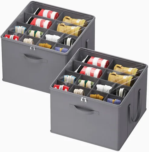 Miniatura 20 de Lifewit Organizador de almacenamiento de zapatos para armario para 12-16 pares, contenedor de almacenamiento grande de tela con cubierta