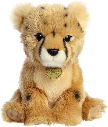 Aurora® Adorable animal de peluche Miyoni® Tots Cheetah Cub – Detalles realistas que hacen un compañero preciado – Perfecto para decorar dormitorios