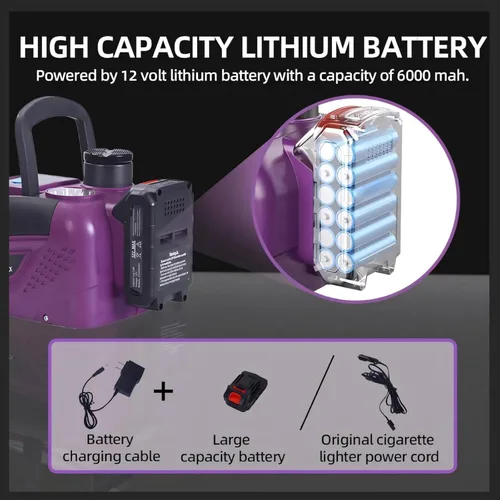Miniatura 3 de Gato eléctrico para coche hidráulico inalámbrico con control remoto de 5 toneladas 18V, gato de suelo portátil pequeño inalámbrico para cambio
