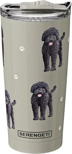 Miniatura 25 de SERENGETI Schnauzer - Vaso aislado al vacío de acero inoxidable de 20 onzas con tapa a prueba de derrames, impresión 3D, taza de viaje aislada