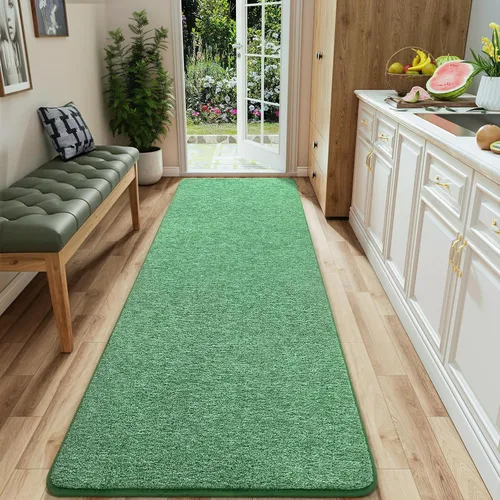 Alfombra de pasillo lavable AROGAN de 2x8 para pasillo, alfombras largas con suave espuma viscoelástica para dormitorio, alfombras antideslizantes