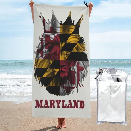 Miniatura 10 de Toalla de playa de microfibra, toalla de baño grande de León México con bandera mexicana para mujeres y hombres, toallas de baño de secado rápido