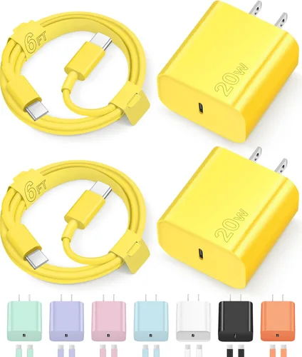 Miniatura 18 de Cargador tipo C para iPhone 17, 16, 15, carga rápida, cargador USB C, con 2 cables de 6 pies para iPhone 17/17 Plus/17 Pro Max/16/16 Plus/16 Pro