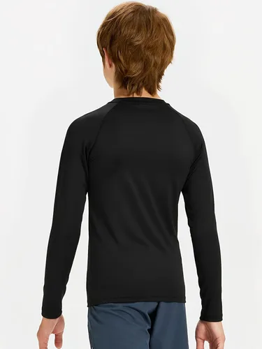 Miniatura 3 de DEVOROPA Camiseta térmica de compresión para niños y jóvenes, camiseta interior de manga larga de forro polar para fútbol y béisbol