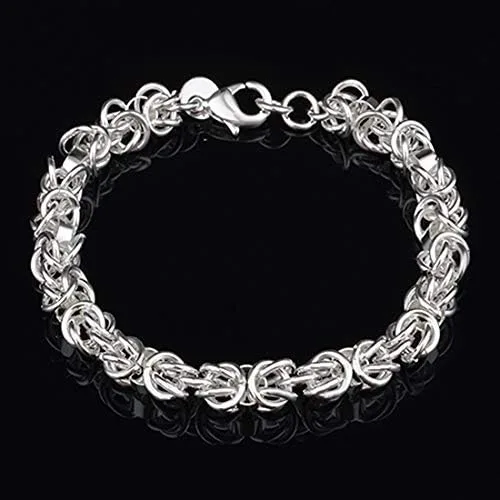 Miniatura 7 de Goodilest - Pulseras de plata de ley 925 para mujer pulsera de cadena de banquete regalo de joyería Plata