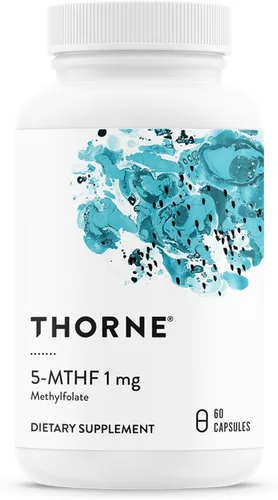 THORNE - 5-MTHF - Suplemento de metilfolato (Folato B9 activo) - Apoya la salud cardiovascular, el desarrollo fetal, la salud de los nervios, la