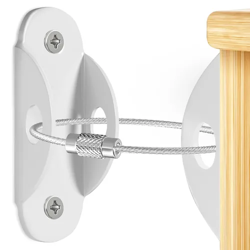 Anclajes para muebles a prueba de bebés (paquete de 10) Anclajes de muebles anti punta que aseguran 400 libras, correas de anclaje de pared para