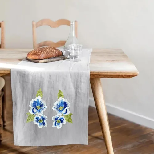 Miniatura 4 de 1 par de parches de peonía azul, parches de flores para ropa de bricolaje, jeans, manualidades de costura