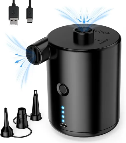 Bomba de aire para colchón de aire, bomba de colchón de aire para inflables, inflador de llenado rápido, bomba de aire, perfecta para acampar al