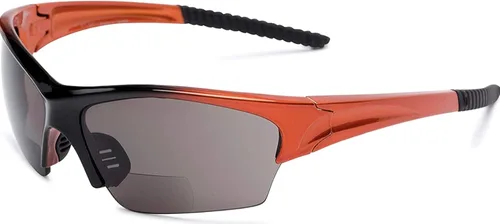 Miniatura 8 de The Benton - Lentes de sol bifocales de lectura, unisex, deportivos y envolventes alrededor de medio marco, para hombres y mujeres + 1.50 negro