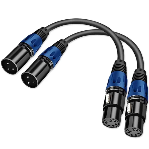 Miniatura 7 de Cable de luz de escenario DMX de 11.8 pulgadas, cable XLR DJ, conector XLR macho de 3 pines a conexión XLR DMX hembra de 5 pines para, foco de luz