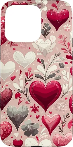 Miniatura 30 de Funda romántica para iPhone 11 Pro Max con corazones encantadores para el día de San Valentín