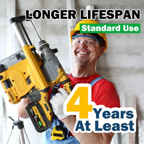 Miniatura 5 de Paquete de 1 batería de repuesto de iones de litio de capacidad 100% verdadera de 6.0 Ah para batería Dewalt 20V Max, celda de alta potencia