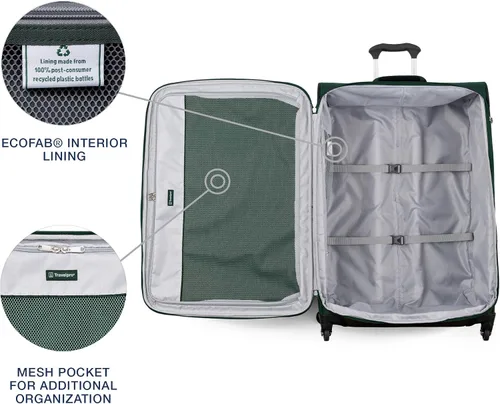 Miniatura 59 de Travelpro Maxlite 5 - Juego de 2 piezas de equipaje de mano de tela, expandibles con 4 ruedas giratorias, bolso blando para debajo del asiento, Negro