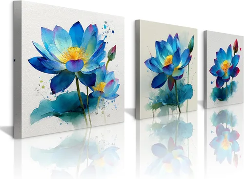 Miniatura 16 de Arte de Pared de Acuarela de Estilo Asiático Tradicional Chino Pájaro en Rama de Flor de Cerezo Roja Decoración Paisaje Floral Oriental Pintura