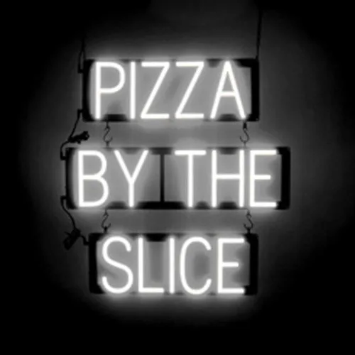 Miniatura 42 de SpellBrite Cartel PIZZA Letrero relacionado con pizza con aspecto de neón, fuente de luz LED azul 17.6 x 6.3 pulgadas