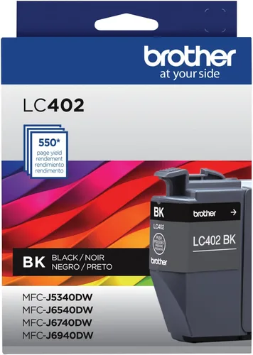 Miniatura 11 de Brother Cartucho de tinta negro de alto rendimiento LC402XLBK genuino