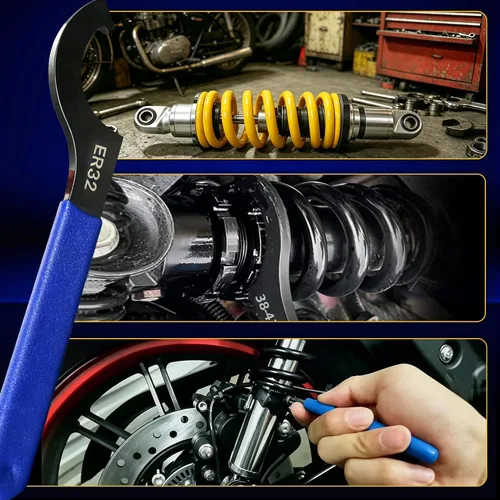 Miniatura 4 de Juego de 4 Piezas de Llaves Universales para Coilover, Llaves de Amortiguador Ajustables para Ajustes de Coilover de la Mayoría de Automóviles